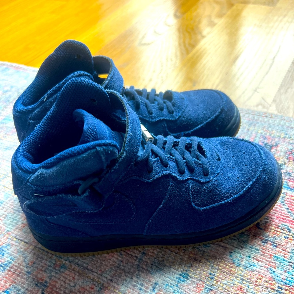 Blue suede shoes! Nike court borough size 2 sneakers. Excellent condition.